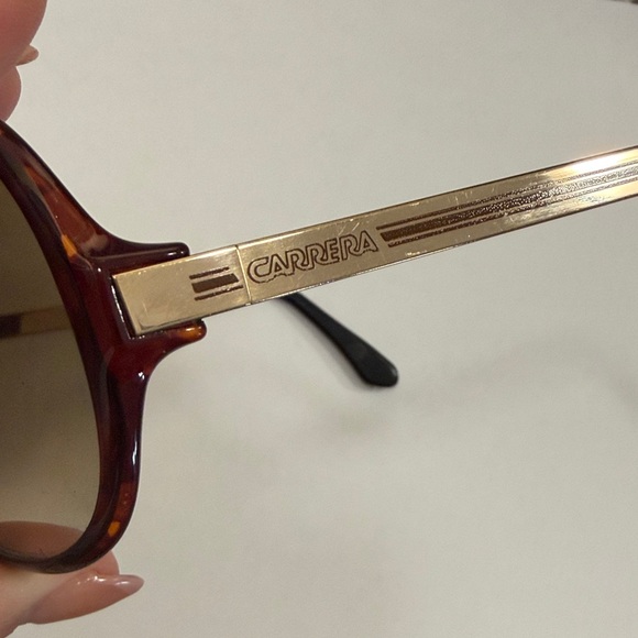 Carrera Aviator Sunglasses Tortoiseshell Oversized Gradient Lens Women’s Luxury - Picture 3 of 4